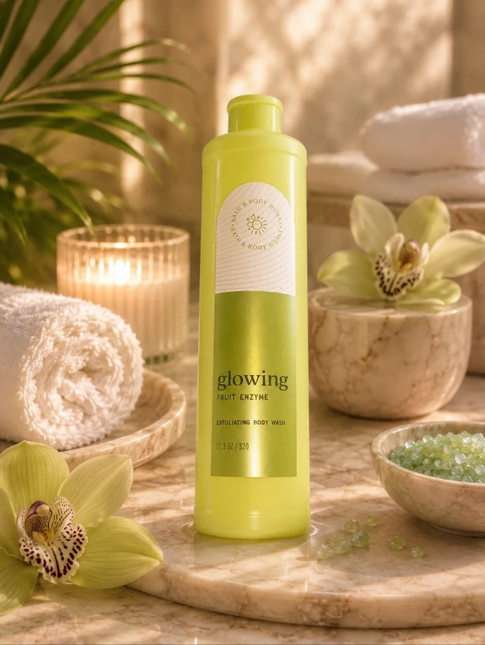Bath And Body Works Glowing Fruit Enzyme Exfoliating Body Wash New